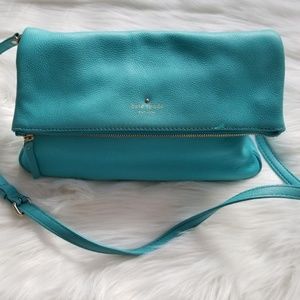 KATE  SPADE Foldover Teal Crossbody Bag